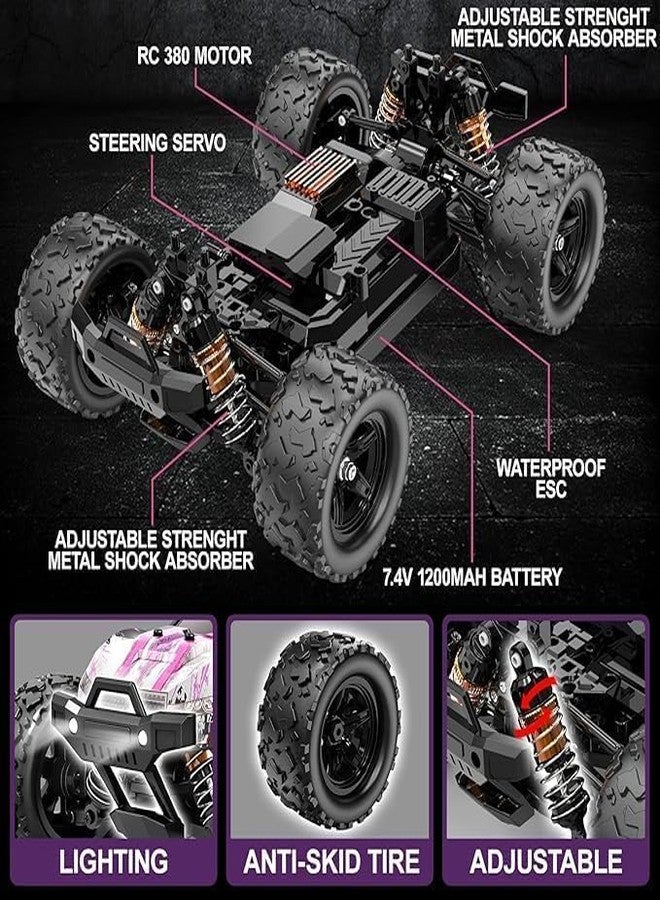 Daji 1:18 High-Speed Remote Control RC Car, 40+ KM/H 4WD Off-Road RC Truck, Includes Rechargeable 1200mAh Batteries, Aged 8-12. This Makes it an Excellent Gifts Option for Birthdays - Image 4